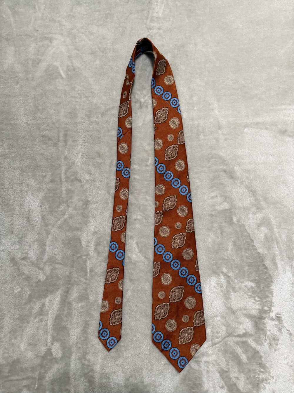 Vintage Alex Dallal Beverly Hills Medallion Geometric Retro Necktie